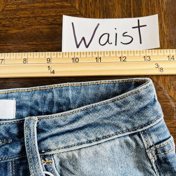 NWT I&M Jeans Women's Distressed Tom Girl High Rise Stretch Blue Jeans Size 3 - Picture 11 of 14